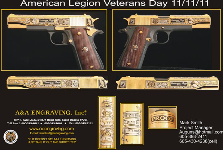 American Legion 11-11-11 Veterans Day 1911 Pistol